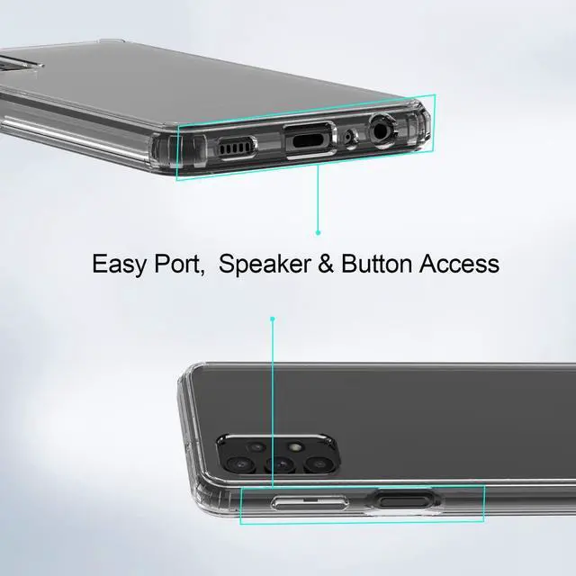 Alt view image 6 of 7 - Fusion Shield Tough Snap-on Transparent Case for Samsung Galaxy A32 5G - Clear