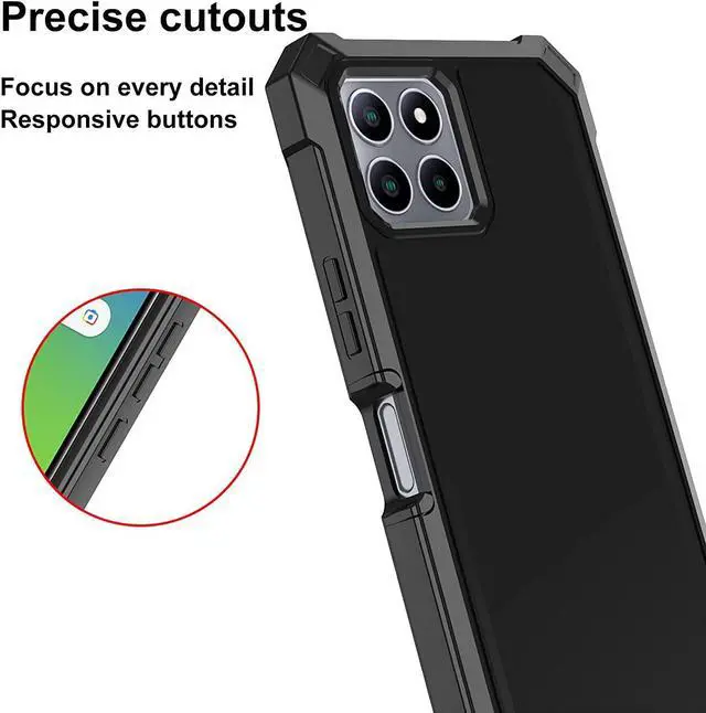 Alt view image 7 of 7 - Military Grade Rugged Hybrid Case for Celero 5G Plus - Black