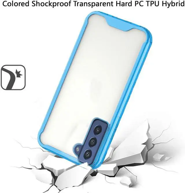 Alt view image 2 of 4 - Shockproof Fusion Shield Tough Snap-on Case for Samsung Galaxy S22 Plus 5G - Blue
