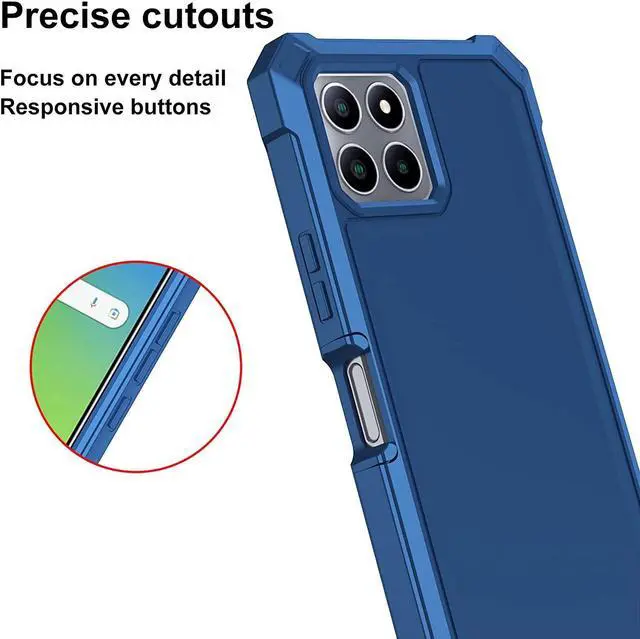 Alt view image 7 of 7 - Military Grade Rugged Hybrid Case for Celero 5G Plus - Blue