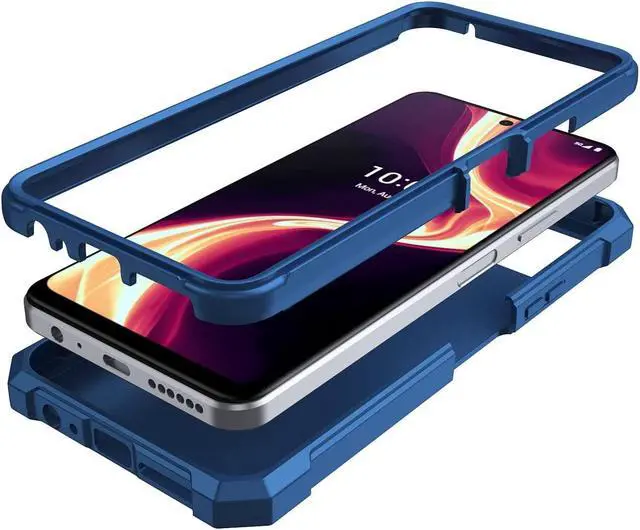 Alt view image 5 of 7 - Military Grade Rugged Hybrid Case for Celero 5G Plus - Blue