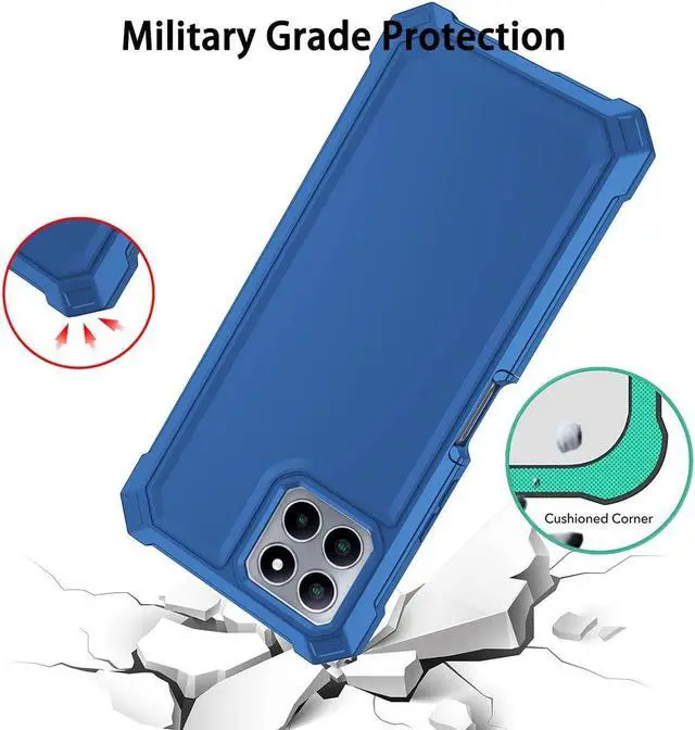 Alt view image 2 of 7 - Military Grade Rugged Hybrid Case for Celero 5G Plus - Blue