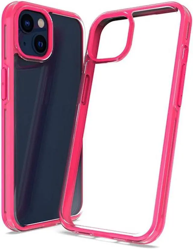 Main image of Translucent Series Hybrid Case for iPhone 14 - Hot Pink