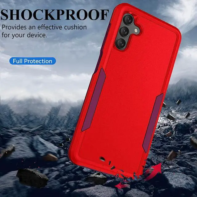 Alt view image 2 of 6 - TUFF Hybrid Armor Case for Samsung Galaxy A13 5G - Red