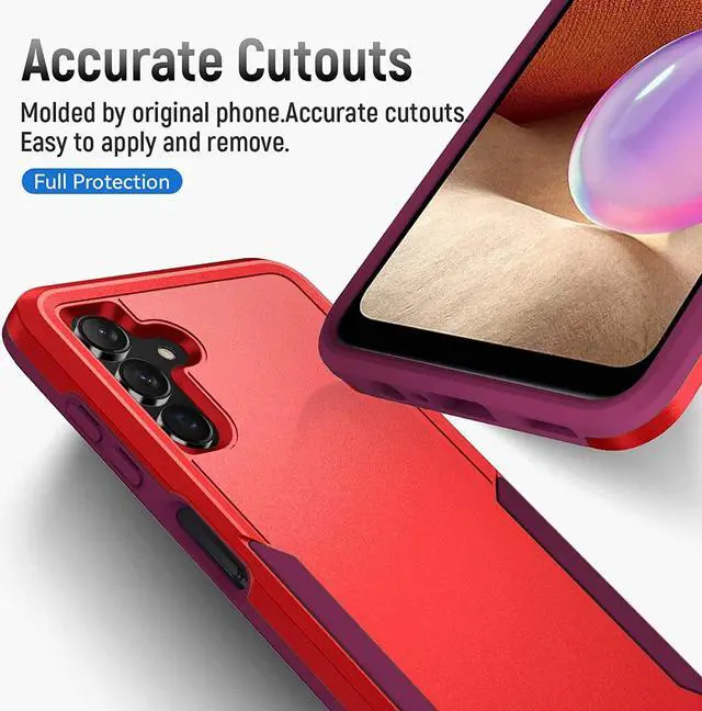 Alt view image 5 of 6 - TUFF Hybrid Armor Case for Samsung Galaxy A13 5G - Red