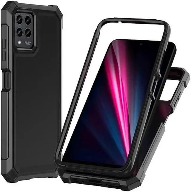 Main image of Military Grade Rugged Hybrid Case for T-Mobile REVVL 6 Pro 5G - Black
