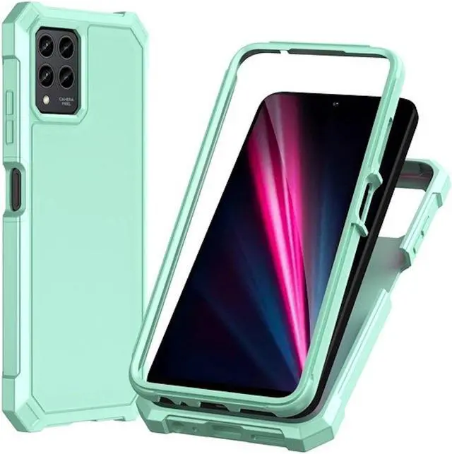 Main image of Military Grade Rugged Hybrid Case for T-Mobile REVVL 6 Pro 5G - Mint Green