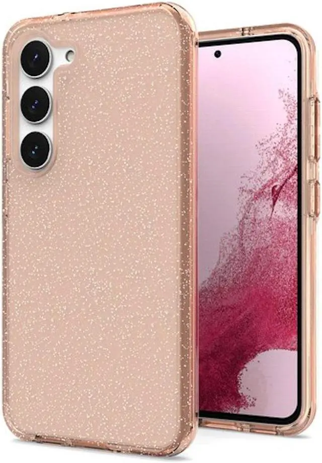 Main image of Stardust Glitter Hybrid Case for Samsung Galaxy S23 - Rose Gold