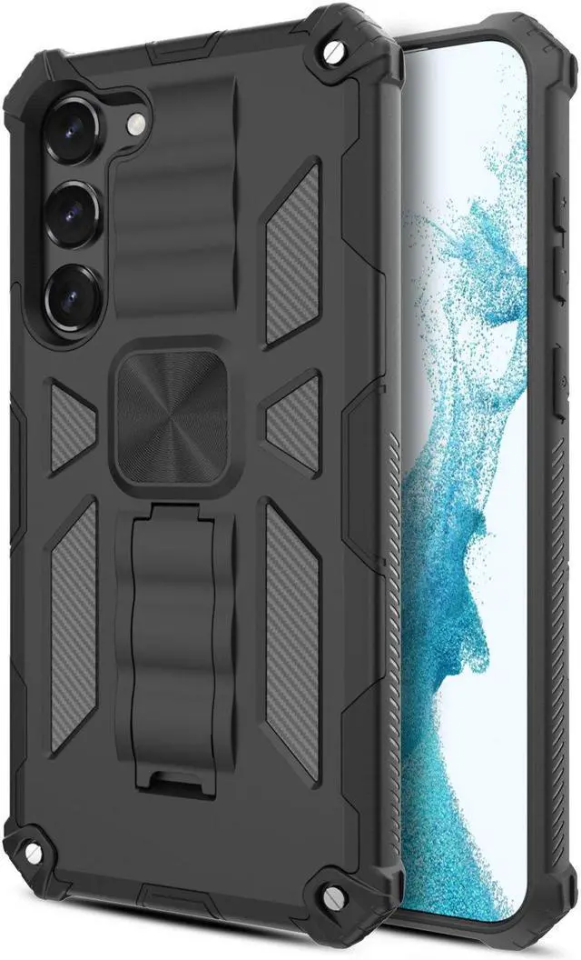 Alt view image 5 of 7 - Military Grade Tough Ultra Rugged Hybrid Case for Samsung Galaxy S23 - Black