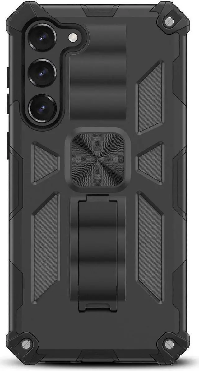 Alt view image 6 of 7 - Military Grade Tough Ultra Rugged Hybrid Case for Samsung Galaxy S23 - Black