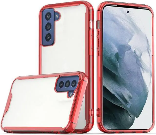 Main image of Shockproof Fusion Shield Tough Snap-on Case for Samsung Galaxy S22 Plus 5G - Red