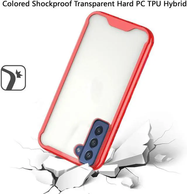 Alt view image 2 of 4 - Shockproof Fusion Shield Tough Snap-on Case for Samsung Galaxy S22 Plus 5G - Red