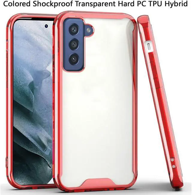 Alt view image 4 of 4 - Shockproof Fusion Shield Tough Snap-on Case for Samsung Galaxy S22 Plus 5G - Red