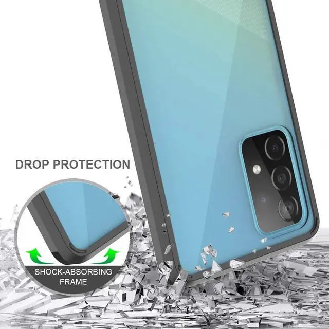 Alt view image 2 of 6 - Fusion Shield Tough Snap-on Transparent Case for Samsung Galaxy A32 5G - Black