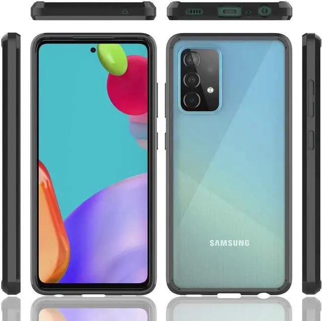 Alt view image 3 of 6 - Fusion Shield Tough Snap-on Transparent Case for Samsung Galaxy A32 5G - Black