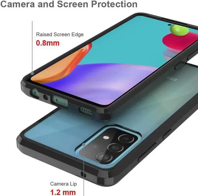 Alt view image 5 of 6 - Fusion Shield Tough Snap-on Transparent Case for Samsung Galaxy A32 5G - Black