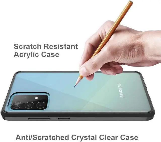 Alt view image 6 of 6 - Fusion Shield Tough Snap-on Transparent Case for Samsung Galaxy A32 5G - Black