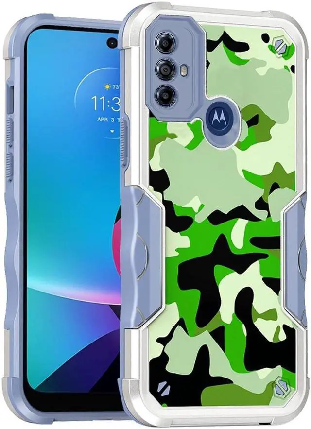 Main image of Military Grade Shockproof Hybrid Armor Case for Motorola Moto G Play 2023 - Camouflage
