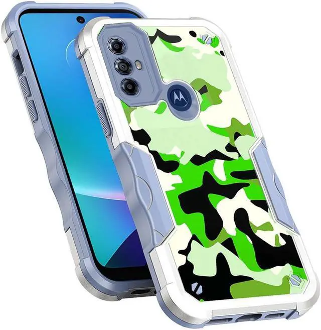 Alt view image 4 of 4 - Military Grade Shockproof Hybrid Armor Case for Motorola Moto G Play 2023 - Camouflage