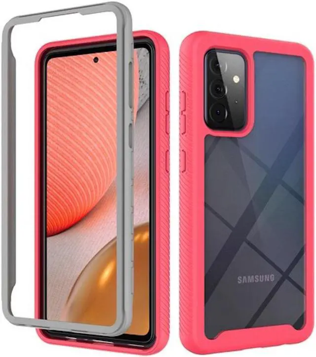 Main image of Transparent Hybrid Case for Samsung Galaxy A71 5G - Pink