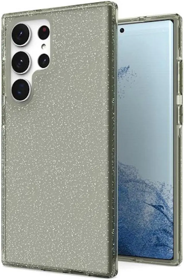 Main image of Stardust Glitter Hybrid Case for Samsung Galaxy S23 Ultra - Black
