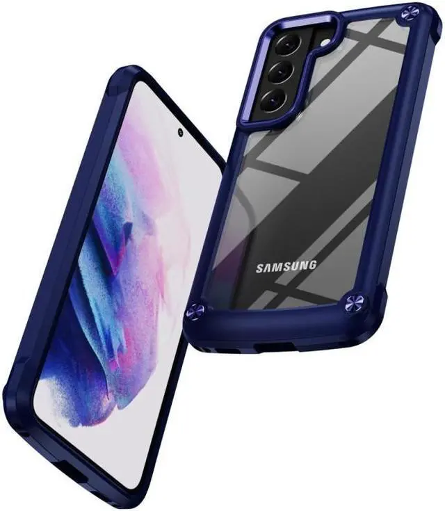 Alt view image 3 of 7 - Tough Shield Snap-on Transparent Case for Samsung Galaxy S23 - Blue