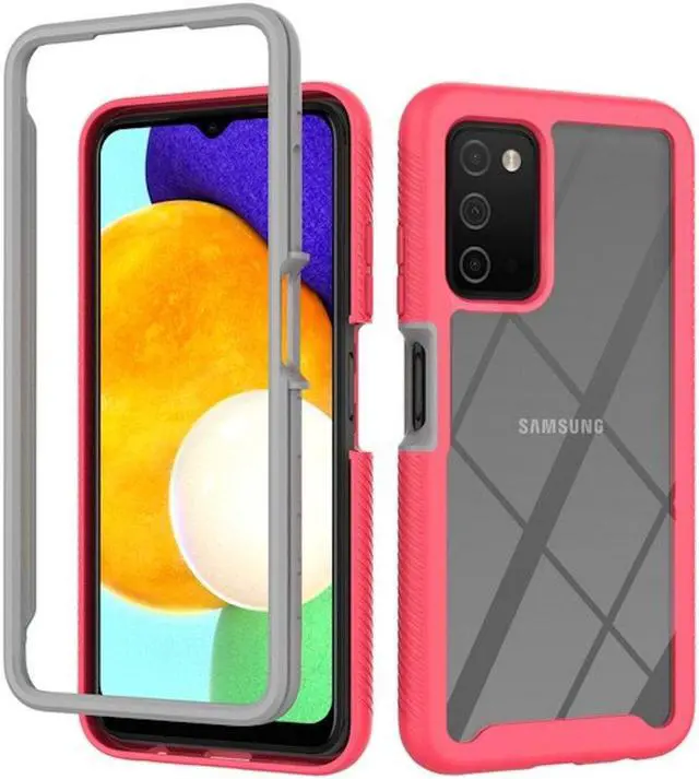 Main image of Transparent Hybrid Case for Samsung Galaxy A03s - Pink