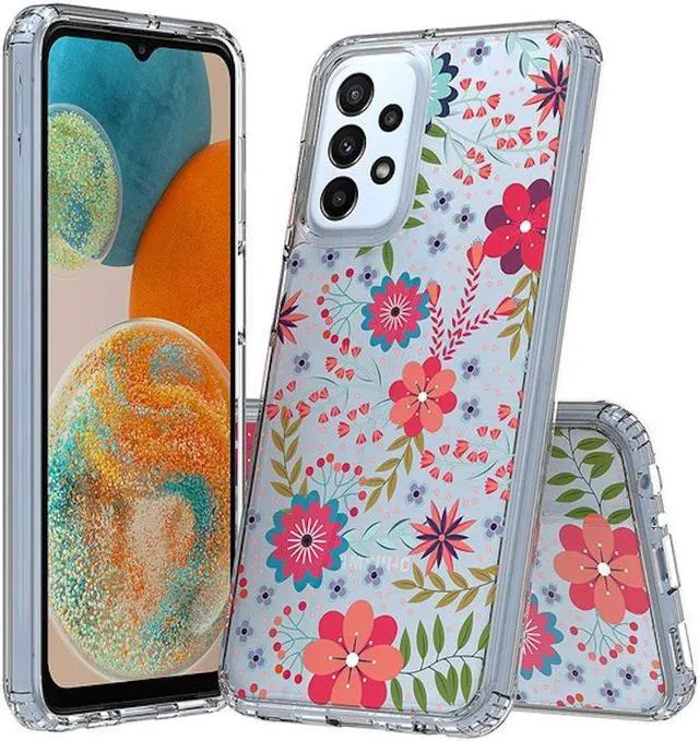 Main image of Fusion Shield Tough Snap-on Case for Samsung Galaxy A23 5G - Flowers