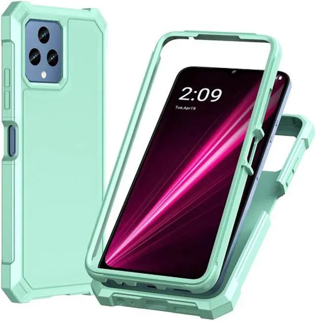Main image of Military Grade Rugged Hybrid Case for T-Mobile REVVL 6 5G - Mint Green