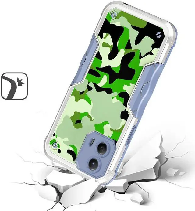 Alt view image 2 of 4 - Military Grade Shockproof Hybrid Armor Case for Motorola Moto G 5G 2023 - Camouflage