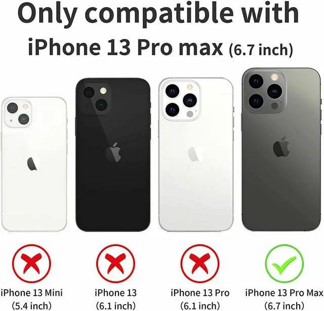 Alt view image 3 of 5 - Military Grade Shockproof Hybrid Armor Case for iPhone 13 Pro Max - Red