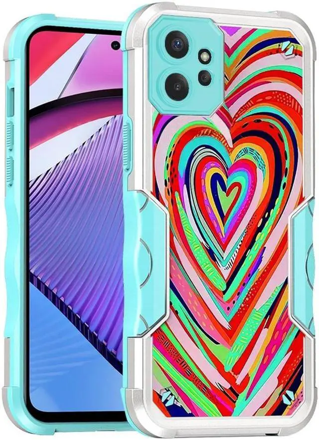 Main image of Military Grade Shockproof Hybrid Armor Case for Motorola Moto G Power 5G 2023 - Heart