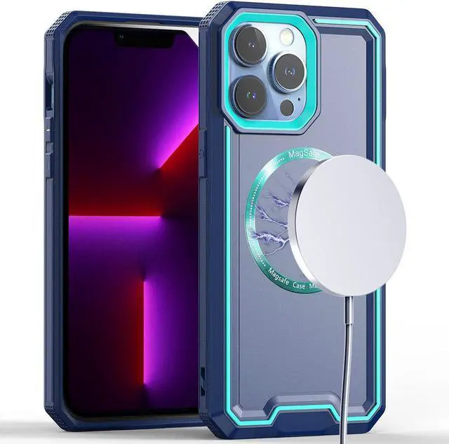 Main image of MagSafe Compatible TUFF Rank Hybrid Armor Case for iPhone 14 Pro Max - Blue