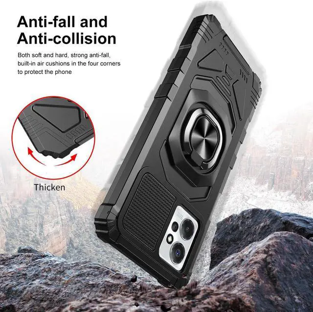 Alt view image 2 of 7 - Robotic Series Hybrid Case with Ring Grip for Motorola Moto G Power 5G 2023 - Black