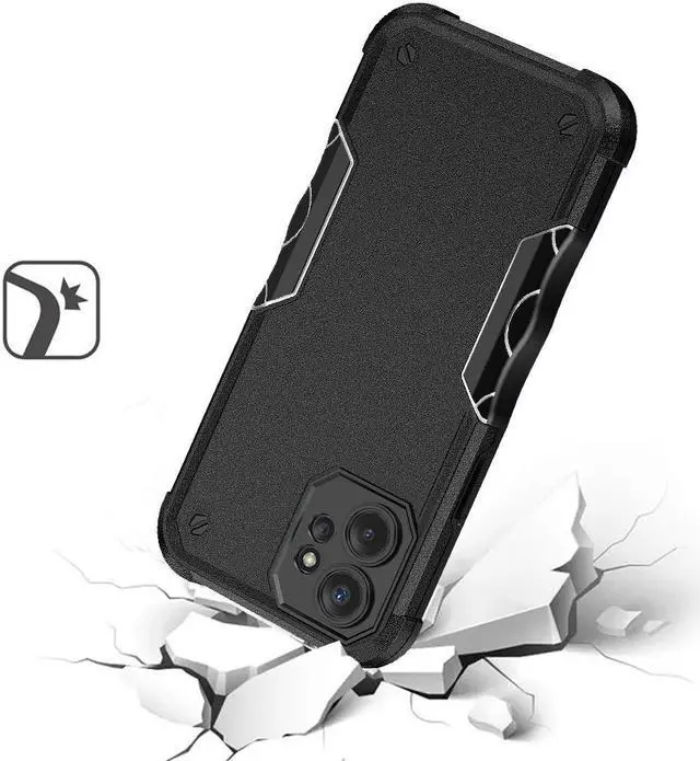 Alt view image 2 of 4 - Military Grade Shockproof Hybrid Armor Case for Motorola Moto G Power 5G 2023 - Black