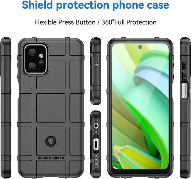 Alt view image 3 of 7 - Rugged Shield Tactical TPE Case for Motorola Moto G Power 5G 2023 - Black