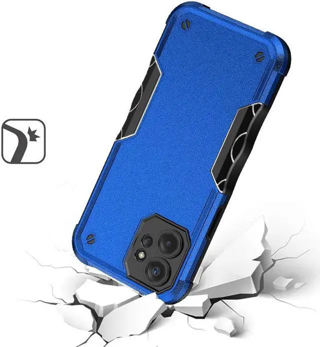 Alt view image 2 of 4 - Military Grade Shockproof Hybrid Armor Case for Motorola Moto G Power 5G 2023 - Blue