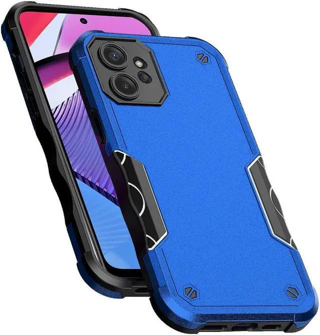 Alt view image 4 of 4 - Military Grade Shockproof Hybrid Armor Case for Motorola Moto G Power 5G 2023 - Blue