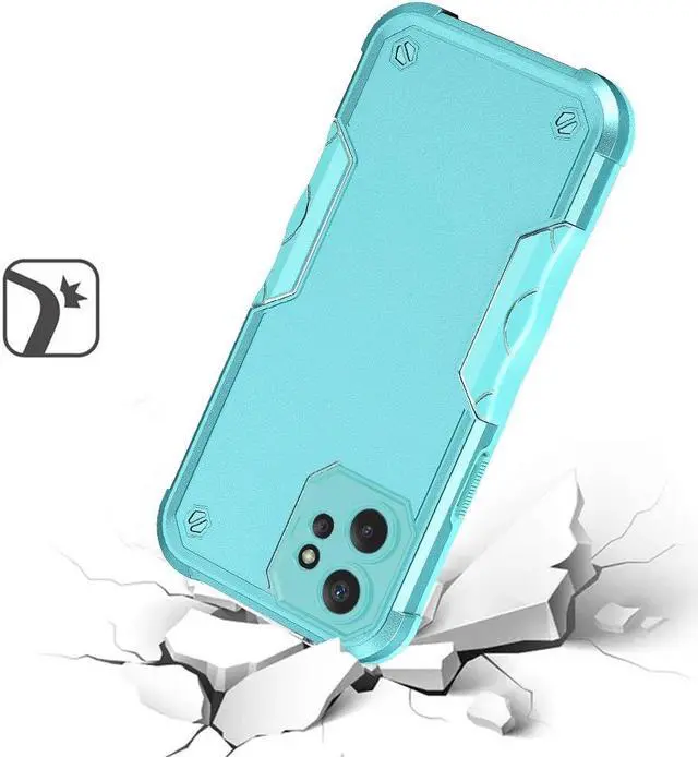 Alt view image 2 of 4 - Military Grade Shockproof Hybrid Armor Case for Motorola Moto G Power 5G 2023 - Teal