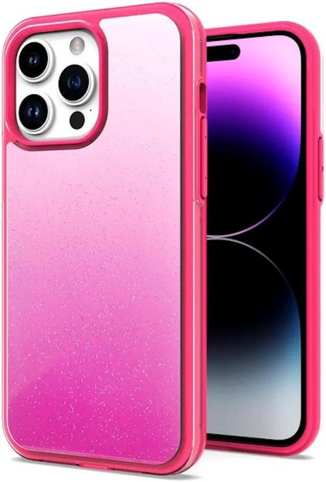 Main image of Glitter Series Hybrid Case for iPhone 14 Pro Max - Gradient Pink