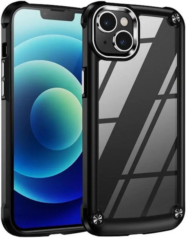Main image of Tough Shield Snap-on Transparent Case for iPhone 14 Plus - Black