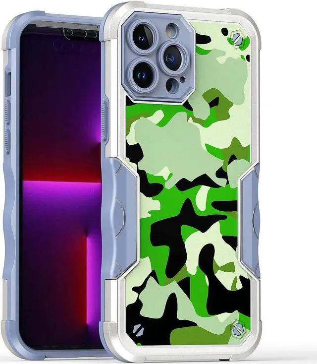 Main image of Military Grade Shockproof Hybrid Armor Case for iPhone 14 - Camouflage