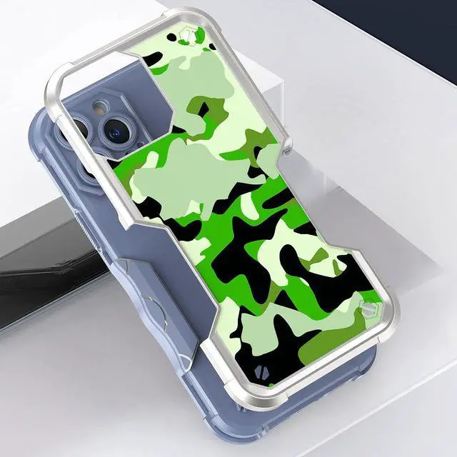 Alt view image 3 of 4 - Military Grade Shockproof Hybrid Armor Case for iPhone 14 - Camouflage