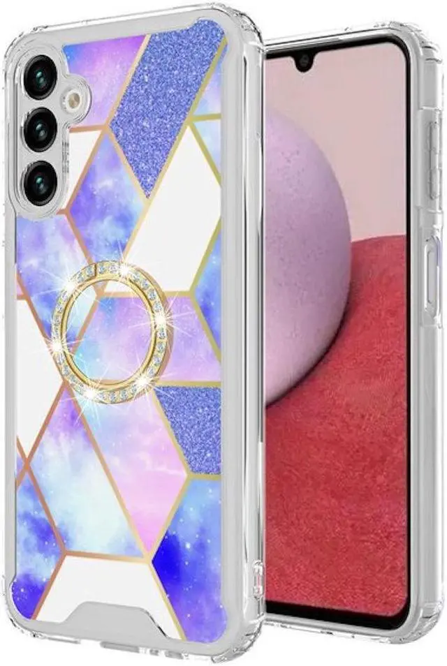 Main image of Shockproof Fusion Shield Tough Snap-on Case with Ring Grip for Samsung Galaxy A15 5G - Galaxy