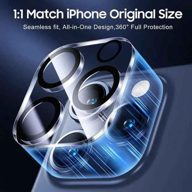 Alt view image 7 of 7 - HD Tempered Glass Camera Lens Protector for iPhone 15 Pro / iPhone 15 Pro Max