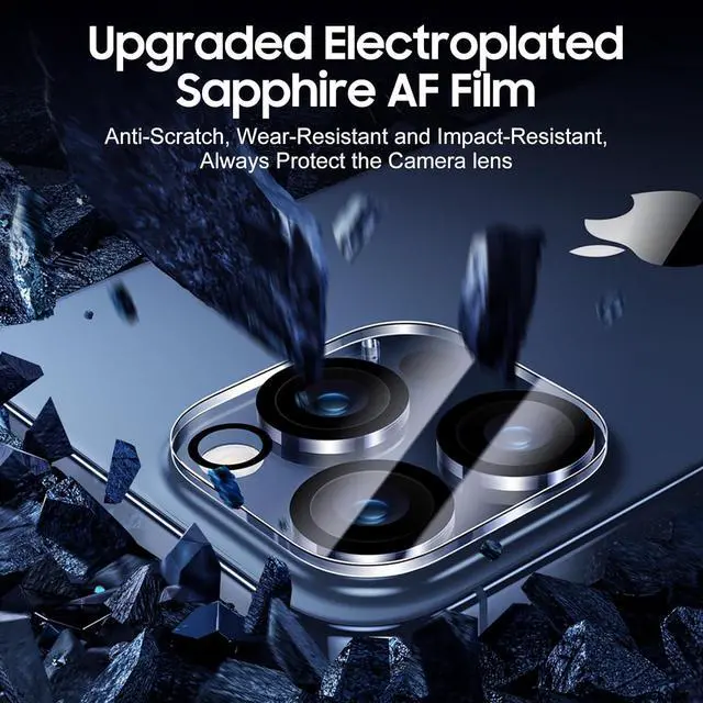 Alt view image 5 of 7 - HD Tempered Glass Camera Lens Protector for iPhone 15 Pro / iPhone 15 Pro Max