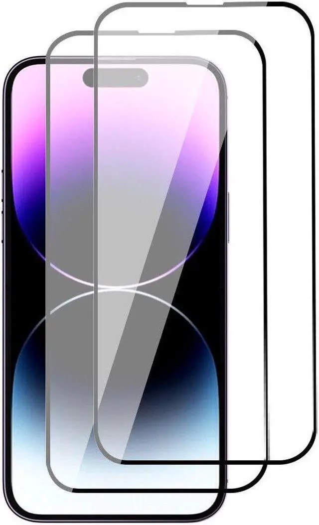 Main image of 2-Pack Edge-to-Edge Full Coverage HD Tempered Glass Screen Protector for iPhone 15 / iPhone 15 Pro