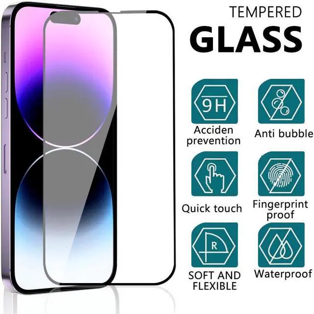 Alt view image 6 of 7 - 2-Pack Edge-to-Edge Full Coverage HD Tempered Glass Screen Protector for iPhone 15 / iPhone 15 Pro