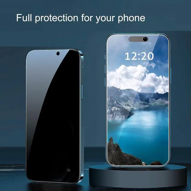 Alt view image 5 of 7 - Privacy Tempered Glass Screen Protector for iPhone 15