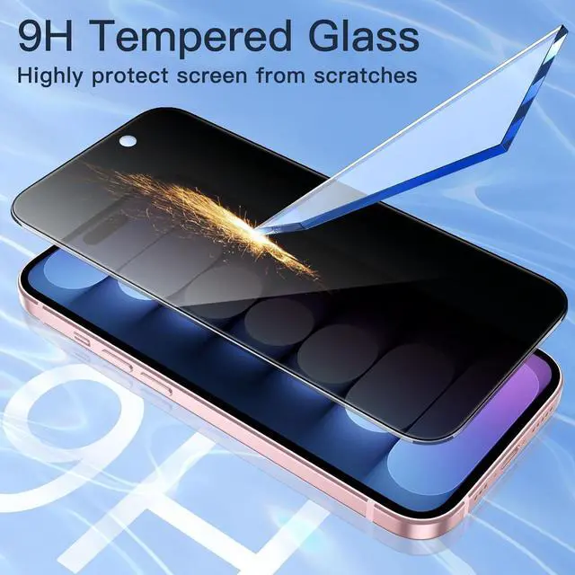 Alt view image 6 of 7 - Privacy Tempered Glass Screen Protector for iPhone 15